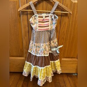 Matilda Jane Brown and Yellow Tiered Dress
